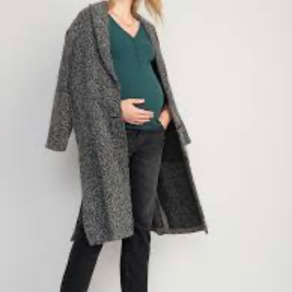 Old Navy Denim - Old Navy Maternity slouchy front low-panel jeans in Black Size: 14Short